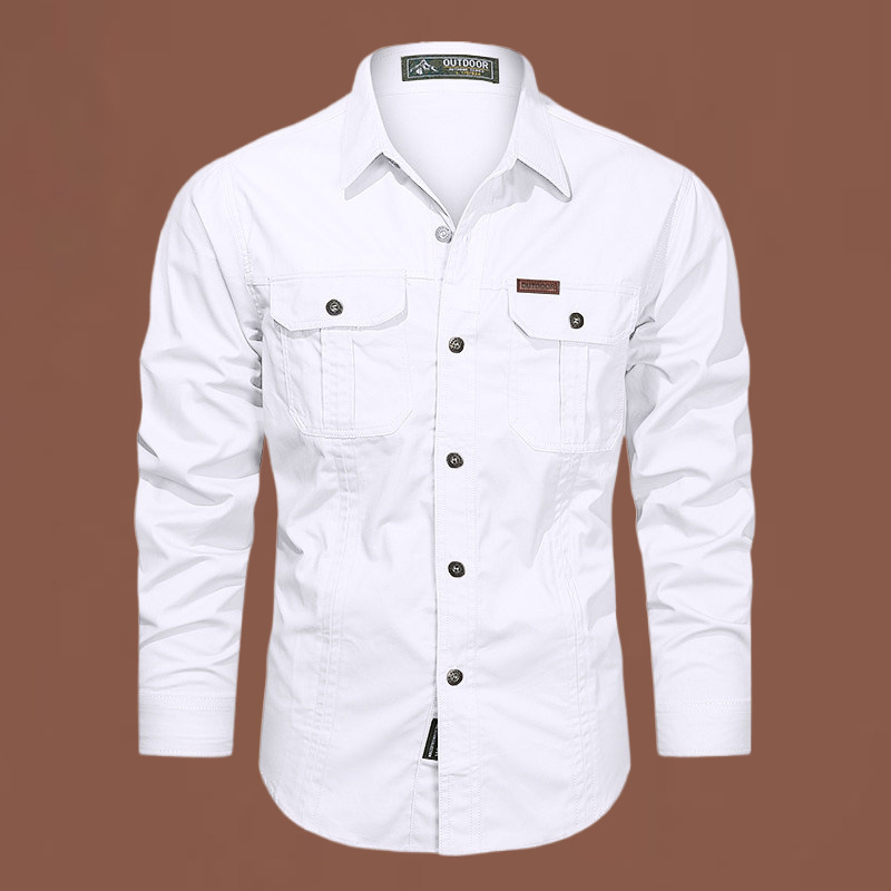 Camisas militares de verano de mangas cortas de trabajo de hombre camisa de trabajo al aire libre suelta camisa de hombre abrigo
