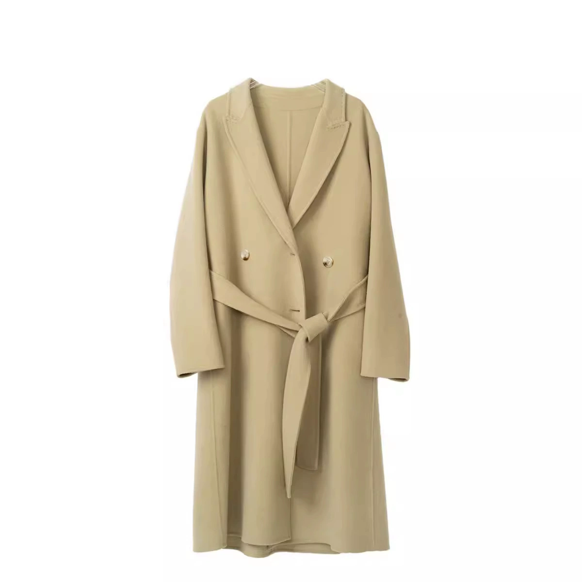 Long winter double-sided woolen woolen coat for leisure, oversize