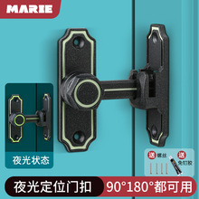 插销门栓室内免打孔门锁卫生间推拉门扣移门卡扣老式明装房门闩锁