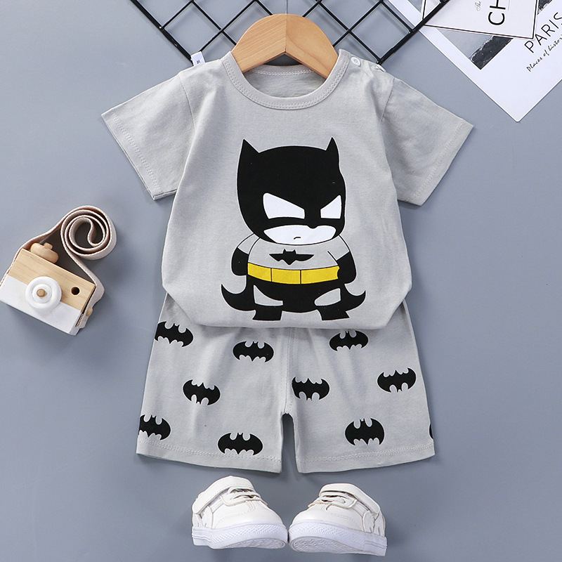 兒童短袖套裝棉寶寶T恤套裝0-7歲男童夏季童裝短褲嬰兒衣服夏裝