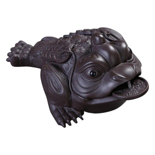 Factory Direct purple sand golden toad tea pet decoration decoration home tripod golden toad tea set accessories wholesale one-piece delivery