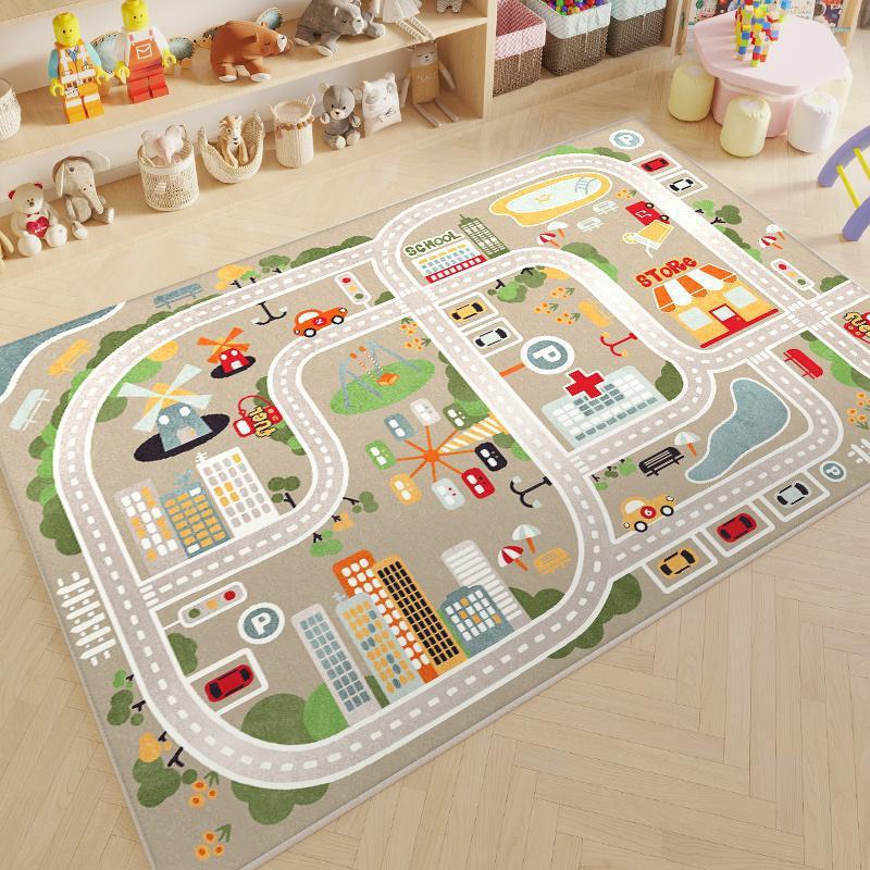 漫画風カーペット、広いエリアカバー、リビングルームカーペット、子供部屋ゲームカーペット、滑り止めベッドサイドカーペット、クリスタルベルベットカーペット|undefined