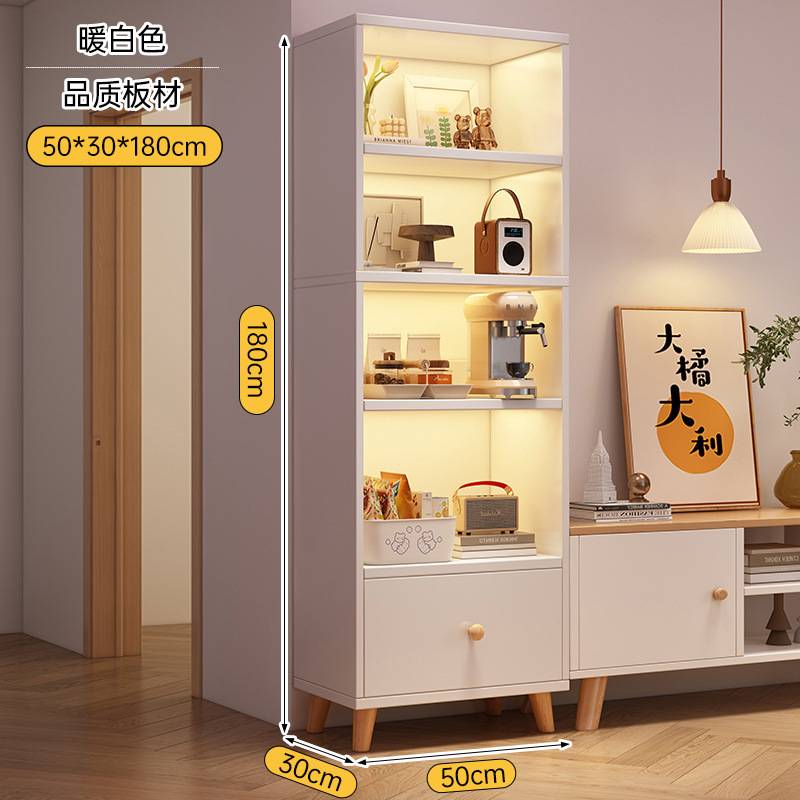 Estante de libros Estante de piso Gabinete doméstico Salón contra la pared Gabinete de exhibición del dormitorio Gabinete de televisión junto al armario de almacenamiento