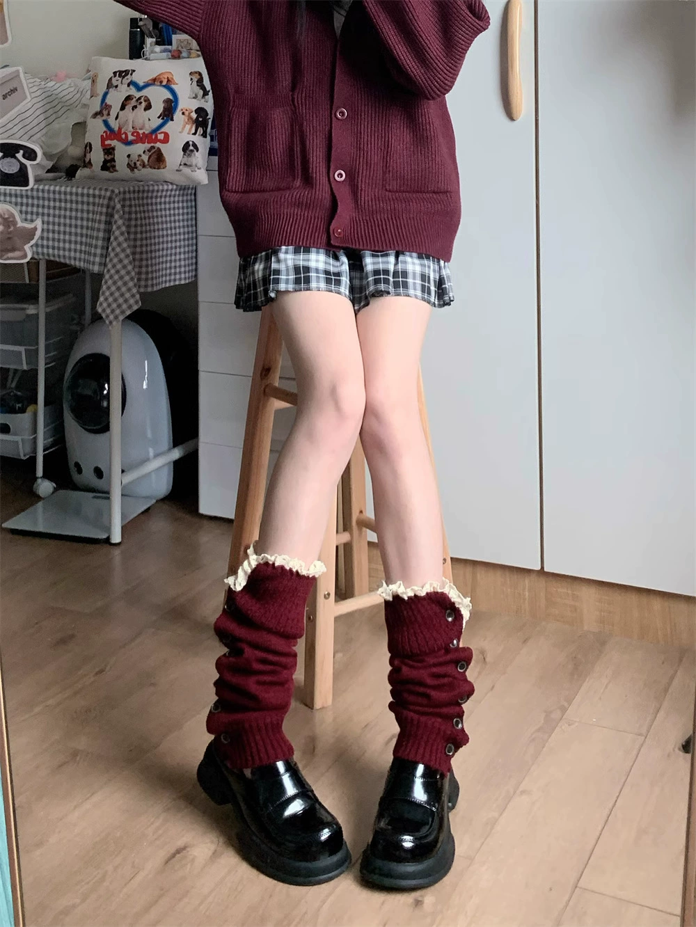 Голени-варежки (Millennium) Y2K Lolita Bow Lace Calf Socks Set, один размер