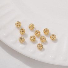 14K����ɫ�U��С�������ɢ��diy�ֹ���月A���朴����������