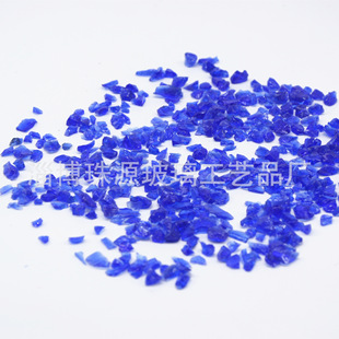 Cobalt blue glass particles primary color glass sand engineering terrazzo glass crushing engineering landscape decoration floor