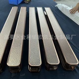 铝合金拉手工程定制中式玻璃大门拉手敲打凹纹酒店别墅玻璃门把手