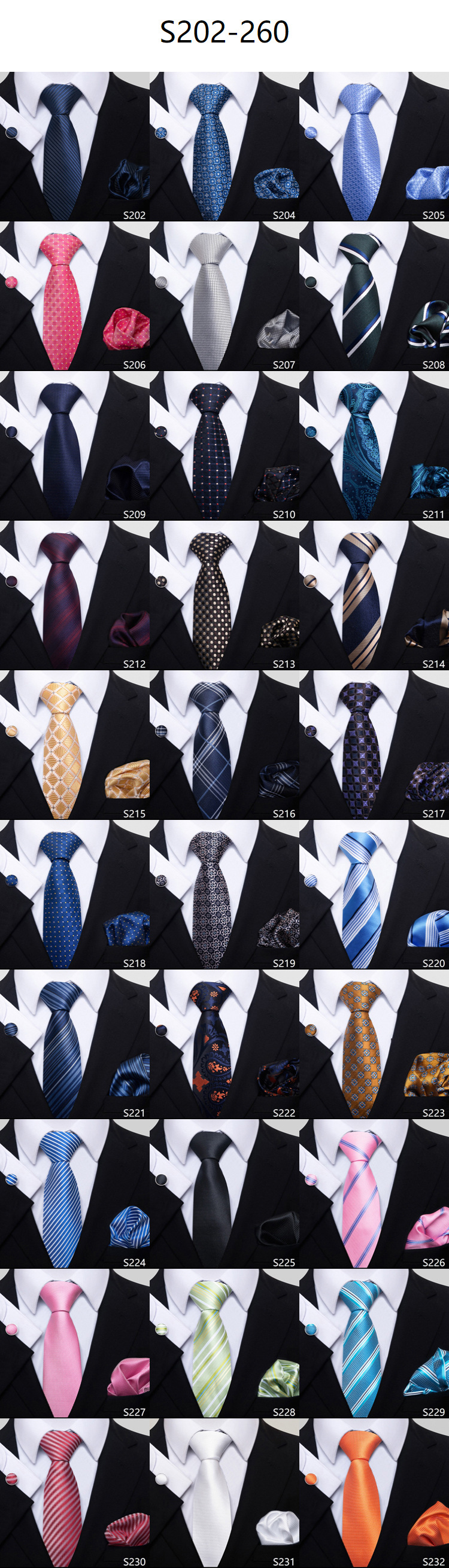 Simple Style Stripe Lattice Waves Polyester Yarn Men's Tie display picture 1