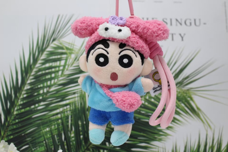 本物の 4inch クレヨンしんちゃんキーホルダーぬいぐるみ小さな人形 10 センチメートルペンダントブティックバッグ小さなペンダント|undefined