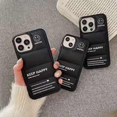 簡約羽絨服笑臉iPhone15適用11蘋果12/13PROMAX手機殼XS/XR防摔14