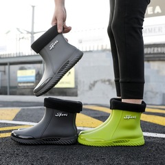 韓國雨鞋男款外穿時尚短筒防滑防油耐磨外賣釣魚雨靴防水膠鞋水鞋