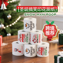 跨境出口彩色卷纸厕纸圣诞老人节日创意搞笑圣诞卷纸彩色印花卷纸