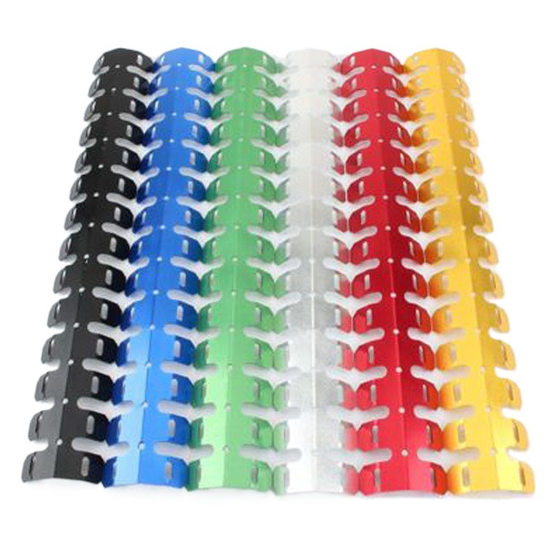 Modificación de la motocicleta fuera de la carretera de escape del vehículo cubierta protectora modificación 2 perforación Modificación del tubo de escape anti-scald cubierta aleta de enfriamiento