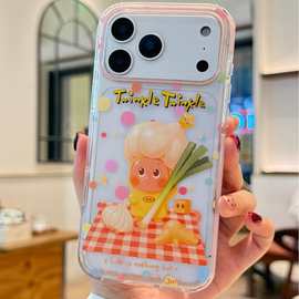 可爱星星人适用iPhone17 16 15 14 13promax手机壳透明防摔软边