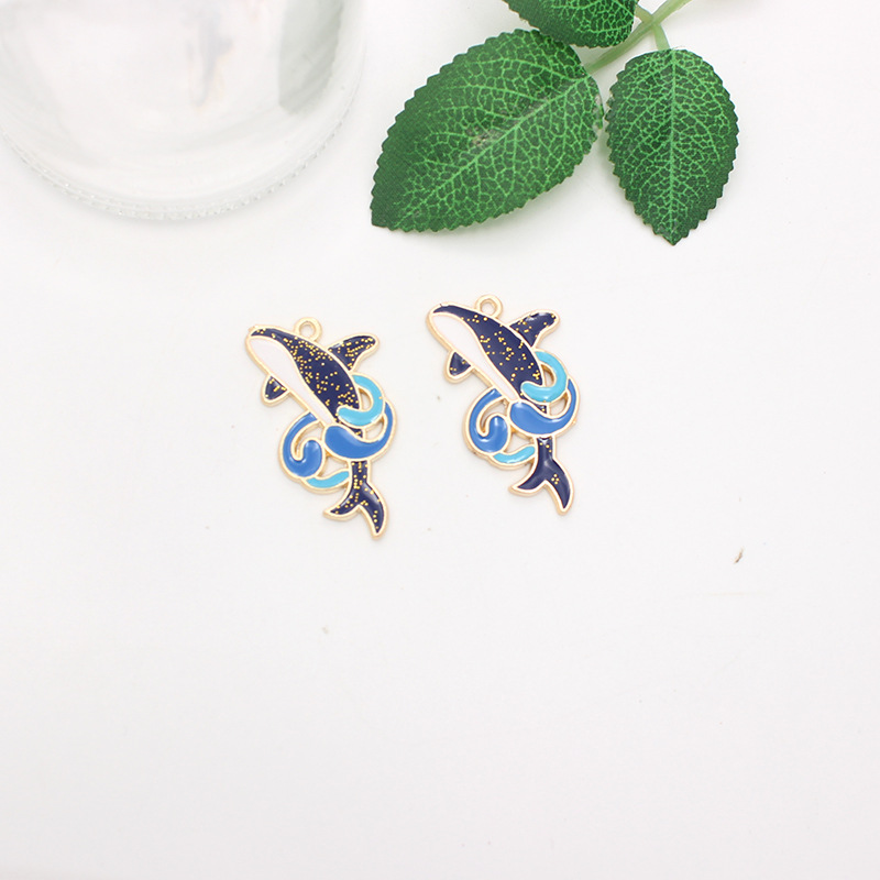 Alloy Material Color Block Pattern 10 PCS/Package Alloy Color Block Pendant