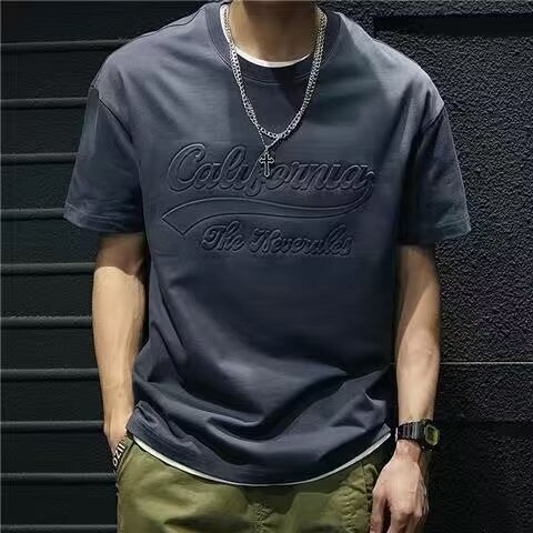 Source 3D Printing Short Sleeve T-Shirt for Men - Summer Loose Fit National Trend Ice Silk Thin Breathable Casual T-Shirt for Men