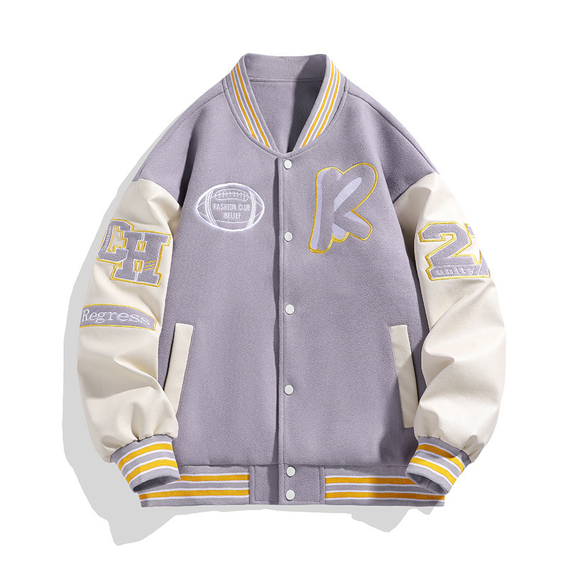 NASA Joint Live Broadcast Explosions Couple's Baseball Suit Jacket Jacket Men's Embroidered Baseball Suit