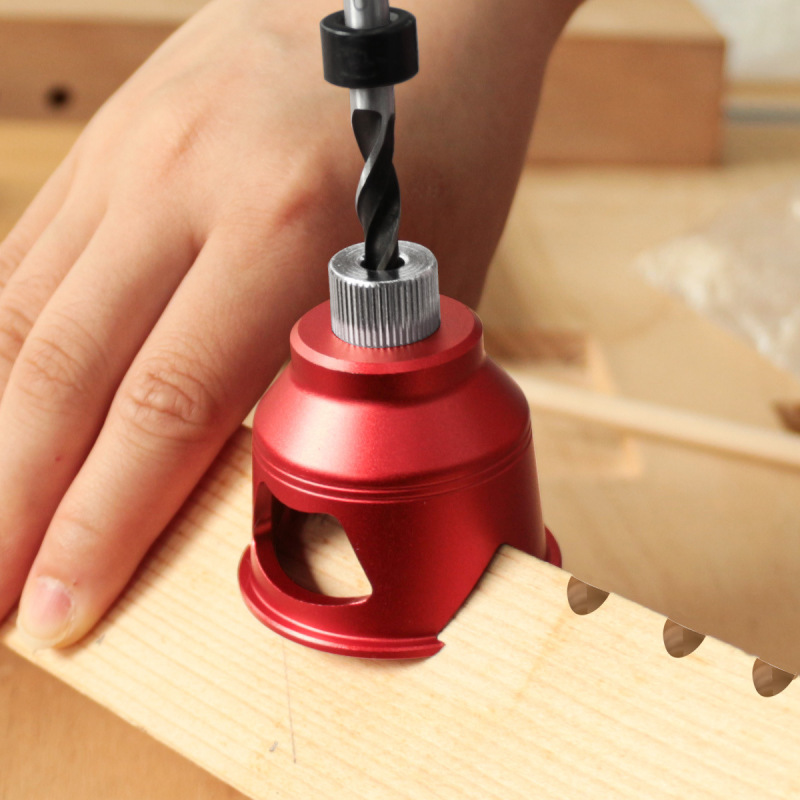 垂直打孔定位器圆木榫拼接钻孔铝合金直孔木竖纹钻套工DIY工具|undefined