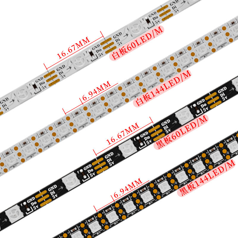 ws2812b Symphony 5V low pressure waterproof led programming Flowing water Horse racing bushing Light belt wholesale