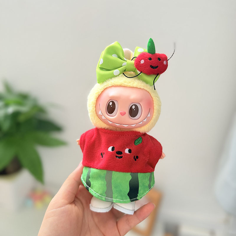 仅娃衣】一二三代挂件Labubu配饰拉布布娃衣西瓜蝙蝠衫套装创意萌