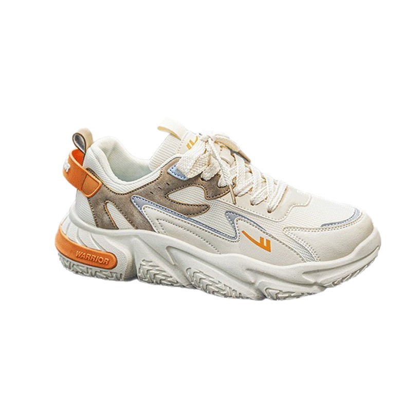 Huili Korean Trendy Cool Zapatos para hombre Zapatos casuales retro de suela suave Zapatos deportivos individuales con cordones de malla Zapatos de papá de viaje diario