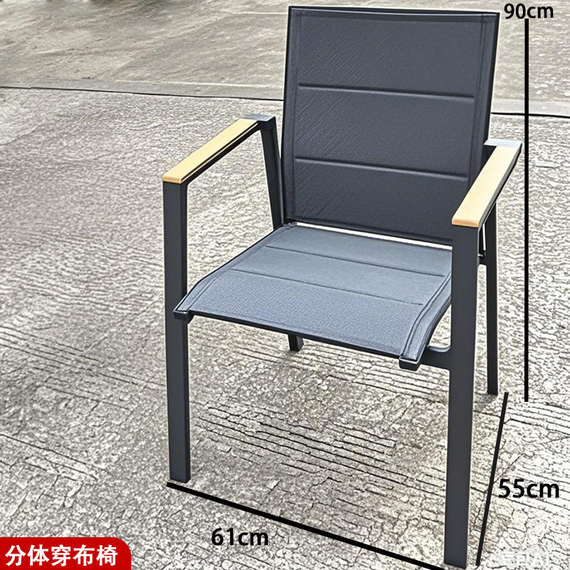 silla de caña de aluminio jardín terraza al aire libre silla de caña mesa al aire libre combinación de muebles al aire libre al por mayor interior