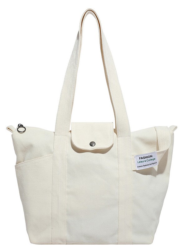 Bolsa de brazo coreana de viento perezoso para mujeres 2025, nuevo bolso simple, bolsa de hombro de gran capacidad, bolsa de lona casual