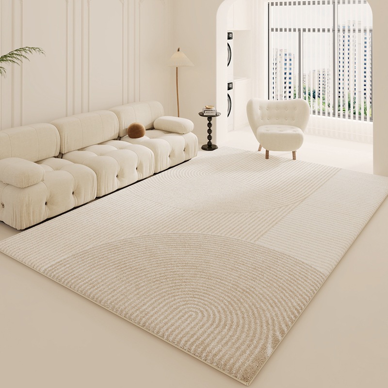 Alfombra completa, estilo nórdico simple, resistente al frío y que mantiene el calor, imitación de cachemira, alfombra para mesa de centro de sala de estar, alfombra absorbente de agua para el hogar, alfombra antideslizante para sofá.