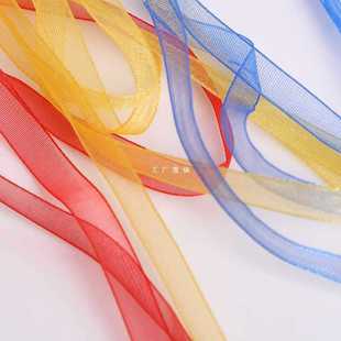 9YW1cm Transparent Snow Yarn Ribbon Handmade DIY Hat Wedding Gift Cake Bag Decorative Ribbon Flower Color