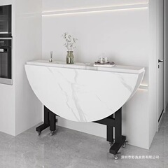 折叠圆桌家用小户型可折叠式餐桌简易10人饭桌可移动带转盘大圆桌