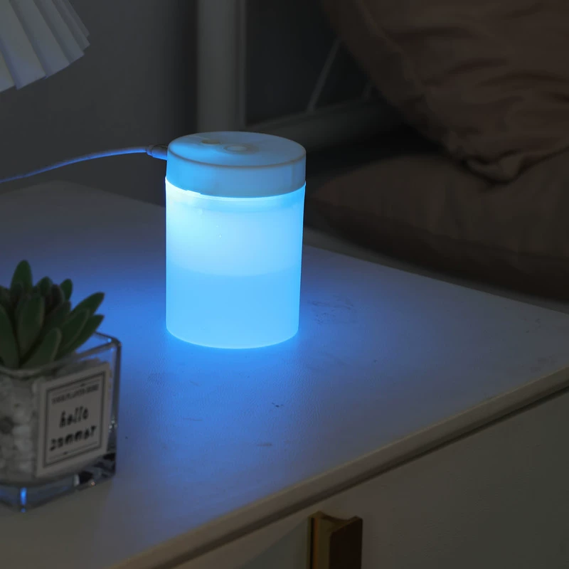 Мини USB увлажнитель, цветной LED, большой пар, несколько емкостей (200–600 мл)