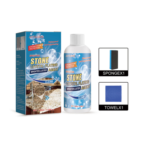 Jaysuing Stone Crystal Agent, Kitchen Quartz Stone Tile Countertop Scratch Repair, Clean Stain, Shine Brightening Agent