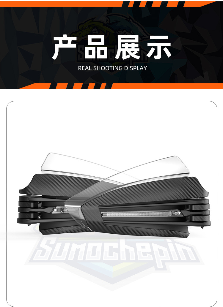 Motorcycle Accessories Led Lighted Handguards, Windproof, Anti-Fall, Foldable Handguards, Led Daytime Running Lights, Turn Signal Lights, Handrails