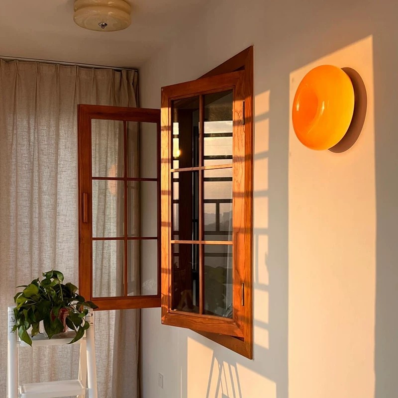 Retro Solid Wooden Doors All Elm Wood Doors and Windows Coffee Milk Tea Doors and Windows Folding Doors and Windows Old-fashioned Wooden Doors and Windows