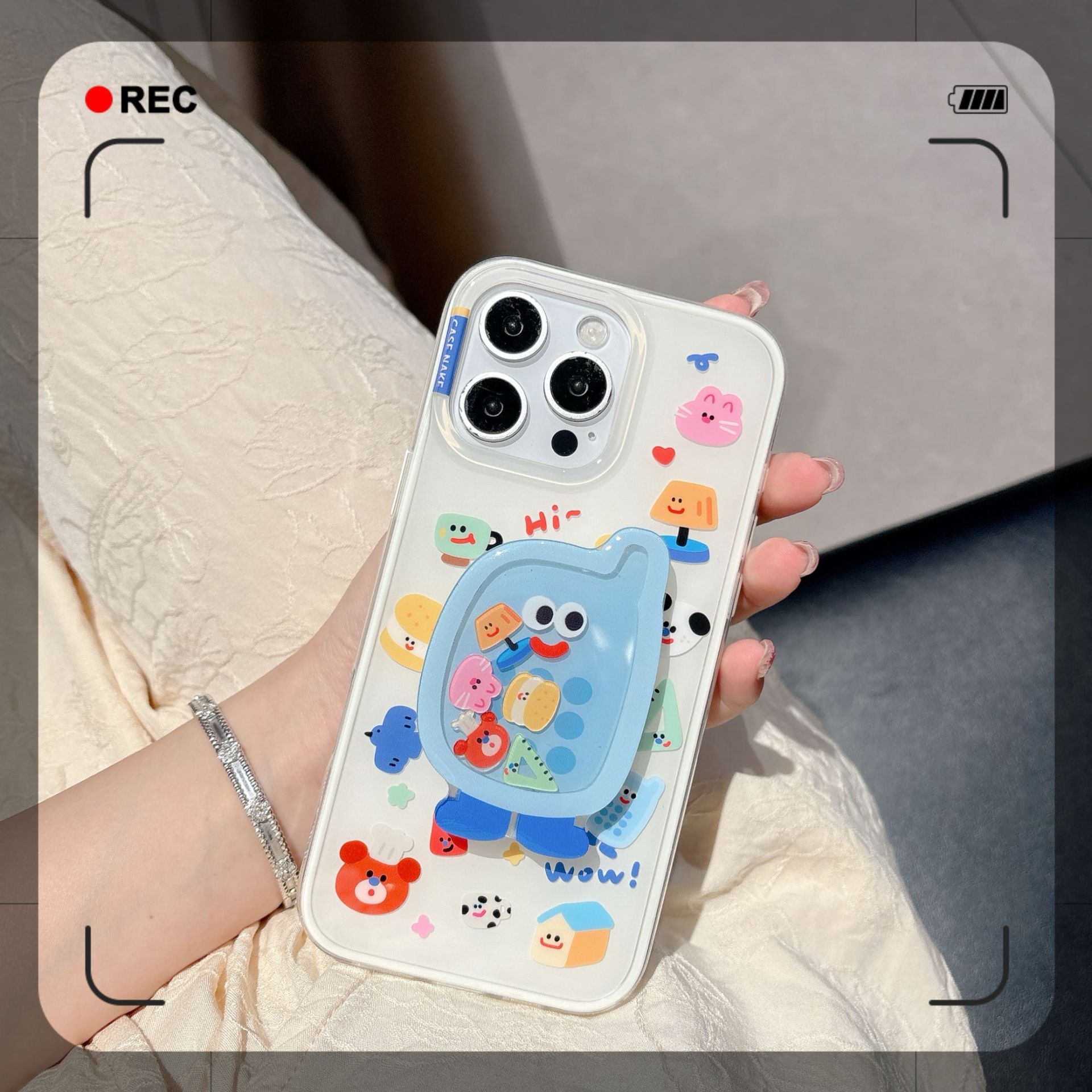 Divertido sentido avanzado de dibujos animados adecuado para Apple 15ProMax funda para teléfono móvil 16Pro pareja 14/13 nuevo nicho de 16PM