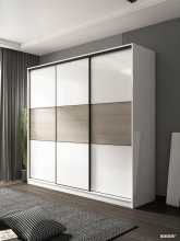 卧室滑动门衣柜双滑动门衣柜3门简单全屋面板柜小公寓衣帽间