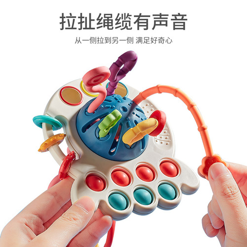 Cross-border baby pumping toy 0-18 months newborn baby pumping and grabbing toys, hot selling
