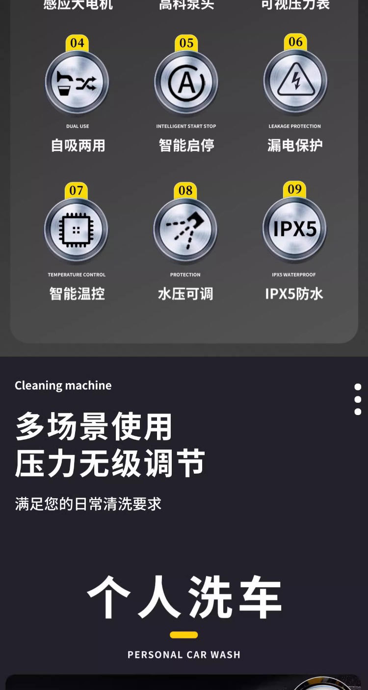 26 Models of Genuine Black Cat High-Pressure Cleaning Machines, Pure Copper 220V Car Washers, Household High-Power Pumps, Floor Washing, Car Washing Water Guns