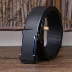 Leather Belt with Automatic Buckle for Men - Lightweight Luxury Casual Style, Suitable for Business and Formal Wear