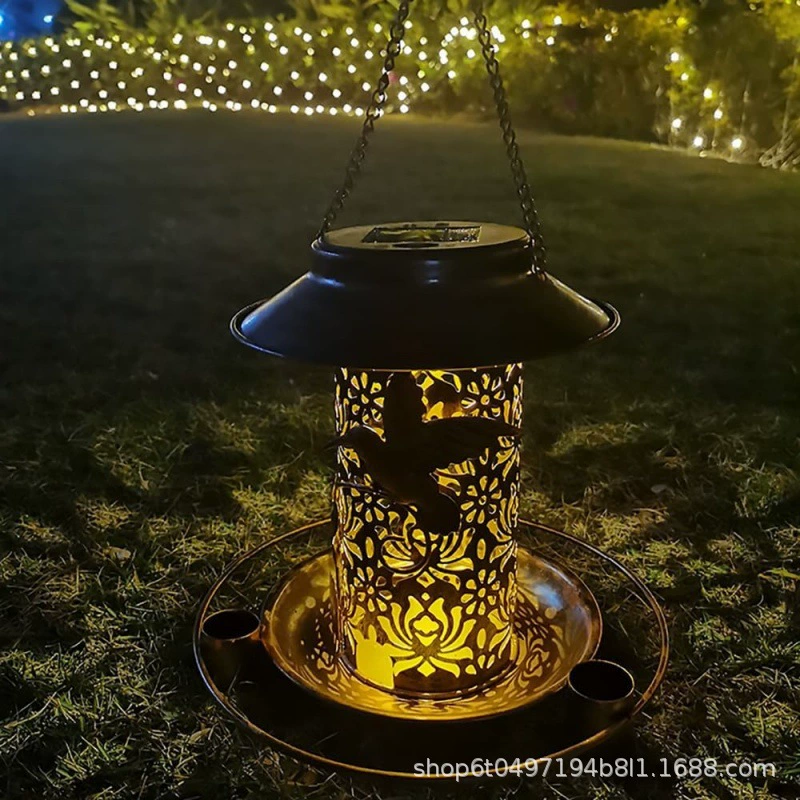 Кормушка для колибри на солнечной энергии Amazon Кормушка для воды на открытом воздухе Кормушка для подвешивания колибри железа