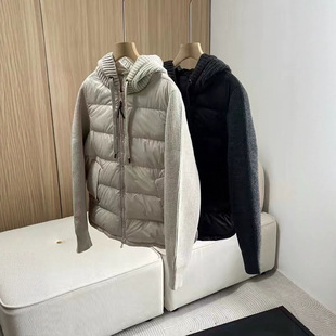 2025 Winter New Stand Collar Artistic Fashion 90 White Duck down Short Loose Quilted Warm Jacket for Women