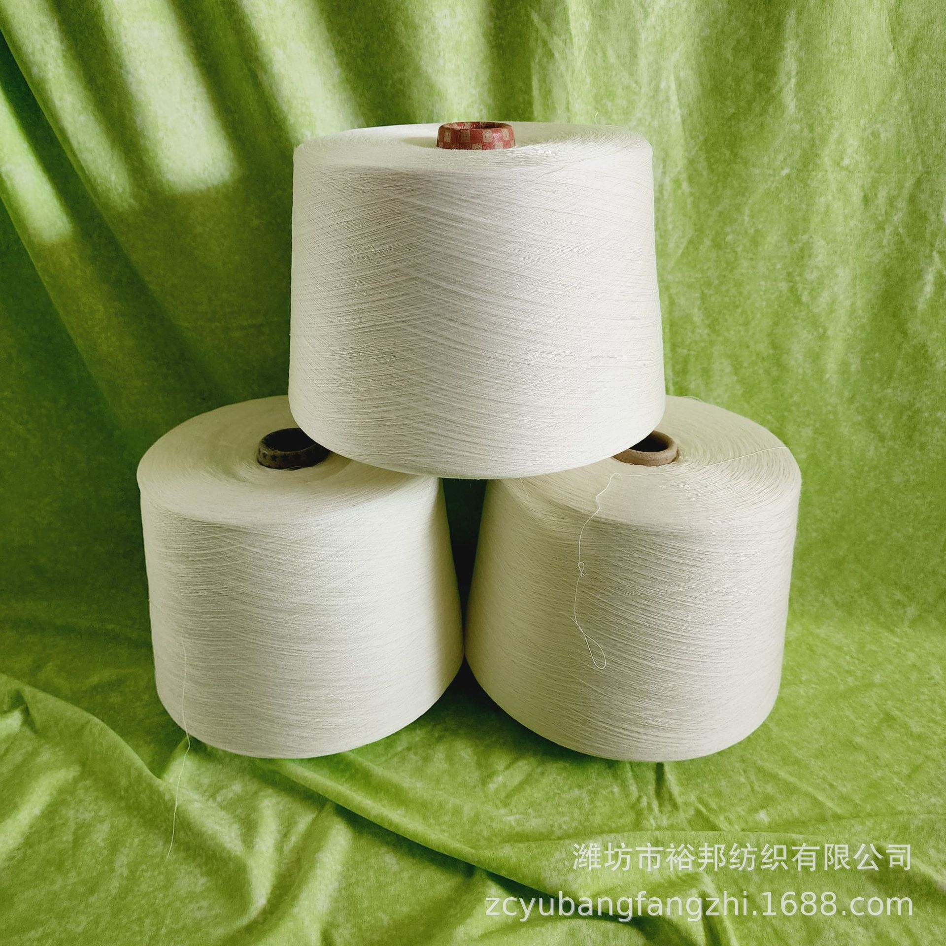 厂家供应21支纯棉纱线纯白漂白色棉纱再生棉纱21S有色棉纱线精梳