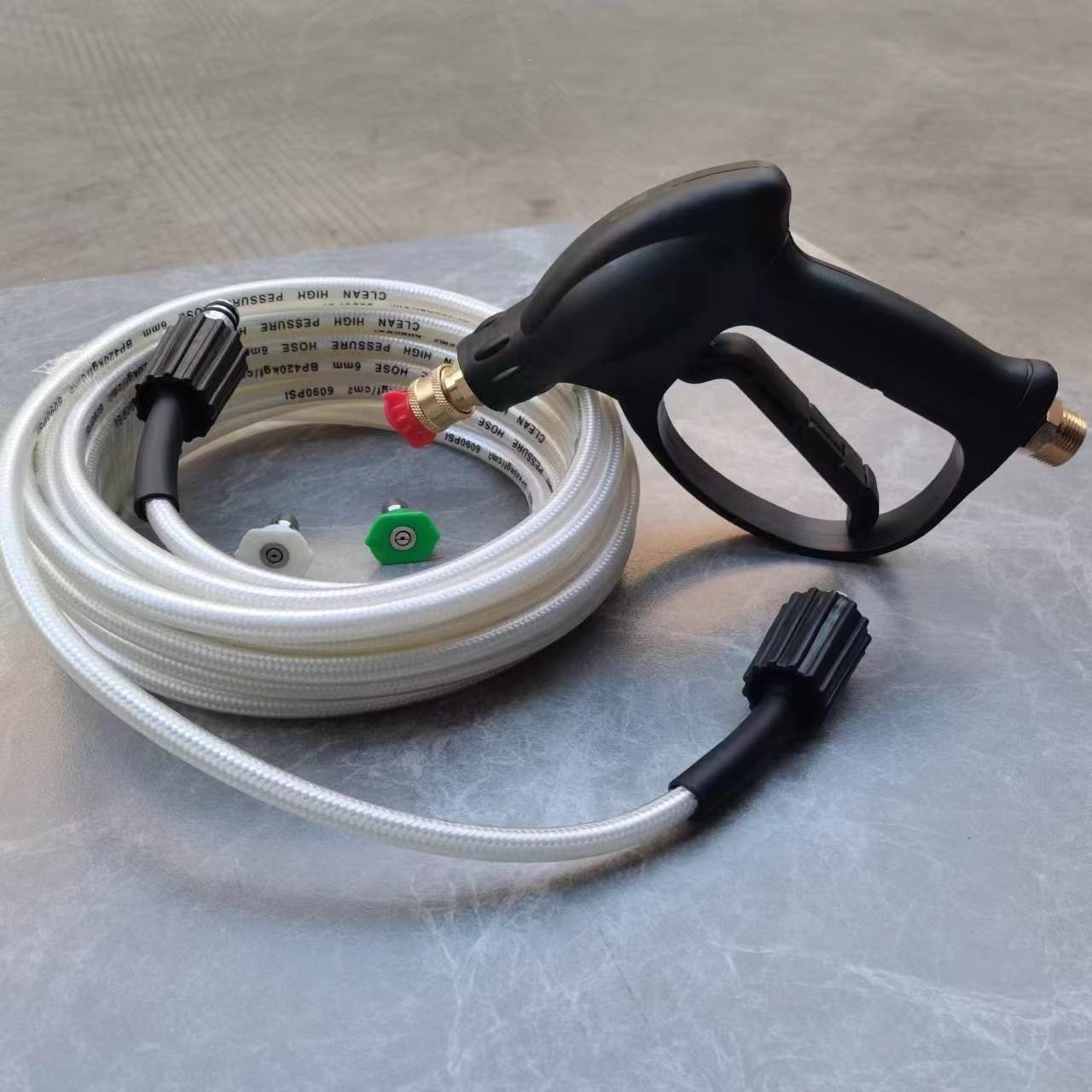 Compass High-Pressure Car Washer Accessories Household Water Hose with Water Gun Brush Car Pump Outlet Pipe Explosion-Proof Hose with Gun