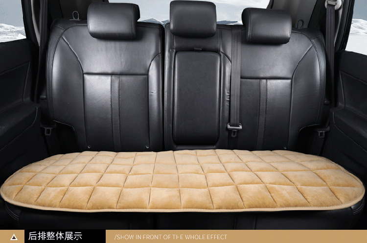 Cross-border Hot-selling Winter Warm fleece-lined Thickened Short Plush Car Seat Cushion Non-slip Tie-free Driving Single Seat Butt Pad