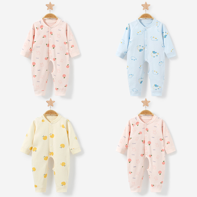 Mono para bebé, primavera, otoño, invierno, unisex, recién nacido, algodón puro, capa base fina, mono con abertura en la entrepierna, traje para gatear, ropa de bebé