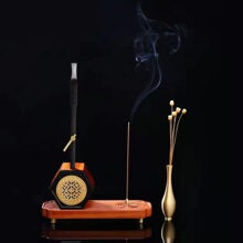 二胡红木 紫光檀酸枝木古典蓝牙室风音乐香炉香熏茶道家居摆件