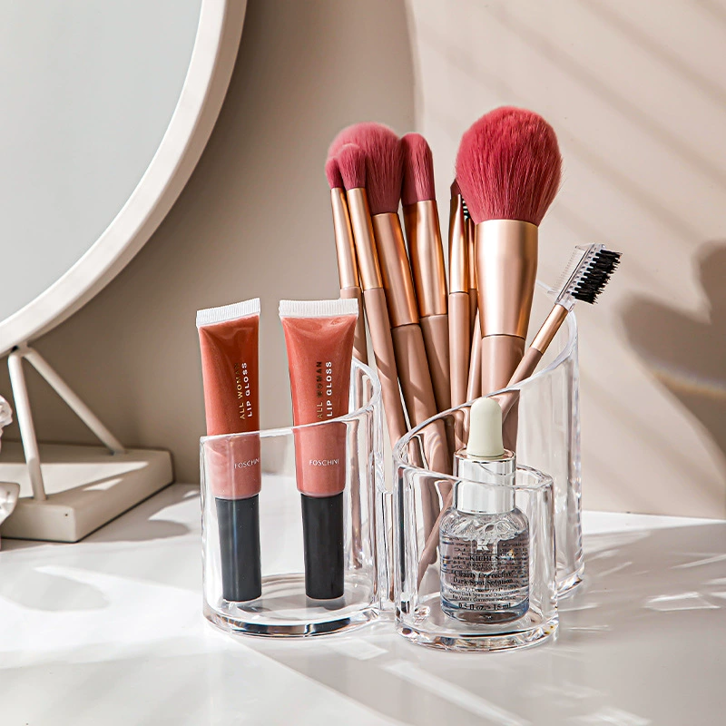 Прозрачный держатель ручки Держатель для хранения кистей для макияжа Прозрачная Косметическая кисть Ведро Держатель ручки Акриловый туалетный столик Коробка для кистей для макияжа