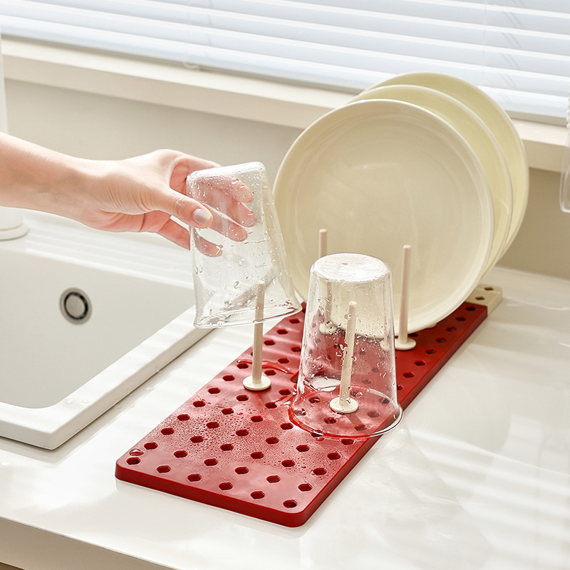 キッチン引き出し排水ボウルとディッシュラックディバイダーデザイン水制御カップ食器トレイ収納ラック在庫あり|undefined