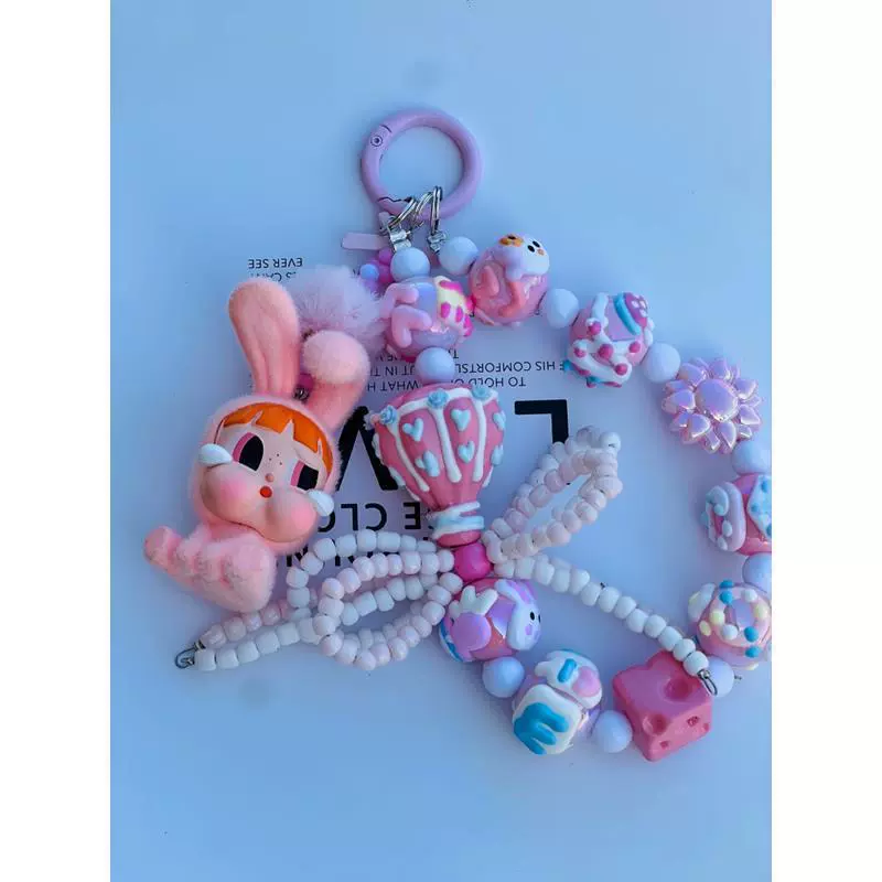 POPMART泡泡玛特飞天小女警系列哭娃包挂手机挂链礼物ins合金萌粒