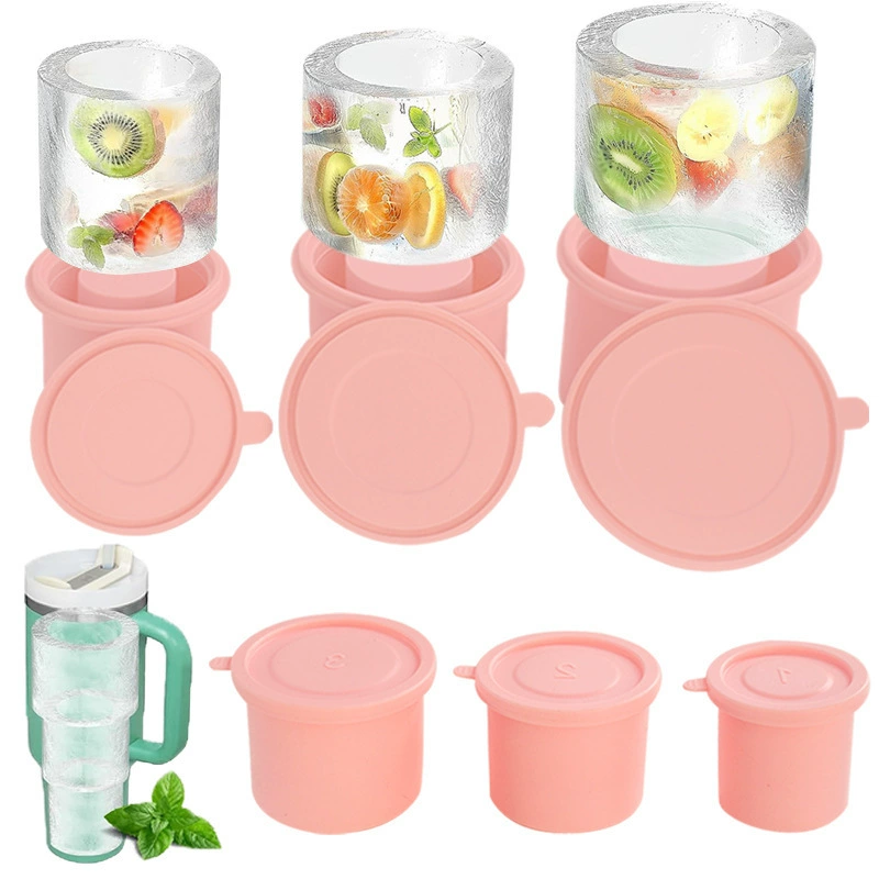 Cross-border stanley Stanley ice grid Large capacity ice mold creative ice cup Silicone cylinder ice grid